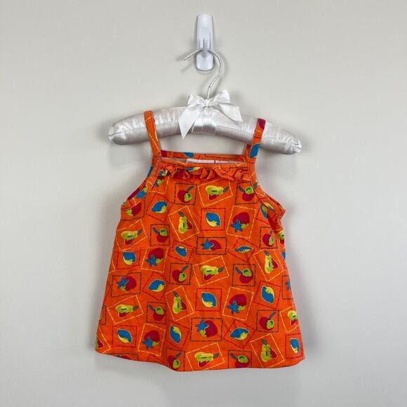 Vintage Small Steps Orange Fruit Tank Top 24 Months - Picture 1 of 9